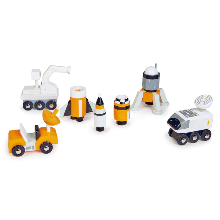 Tender Leaf Toys Pretend Wooden Space Voyager Play Set