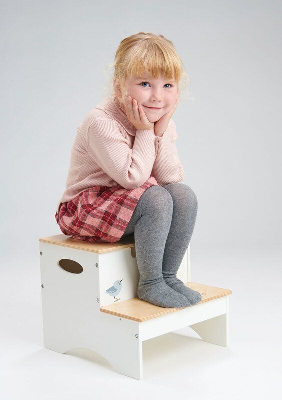 Tender Leaf Toys Kids Wooden Forest Step Stool