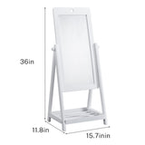 ALL 4 KIDS Gloria White Girls Wooden Standing Mirror