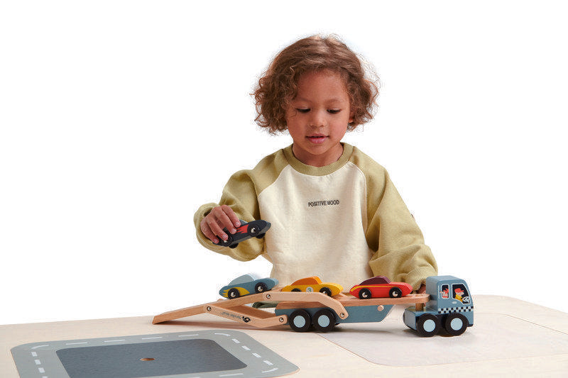 Tender Leaf Toys Wooden Car Transporter