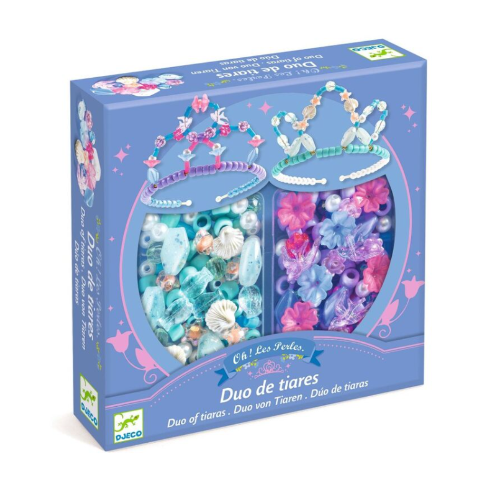 Djeco Duo of Tiaras Blue & Purple Bead Kit