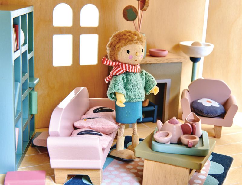 Tender Leaf Toys Dovetail Dollhouse Sitting Room Set