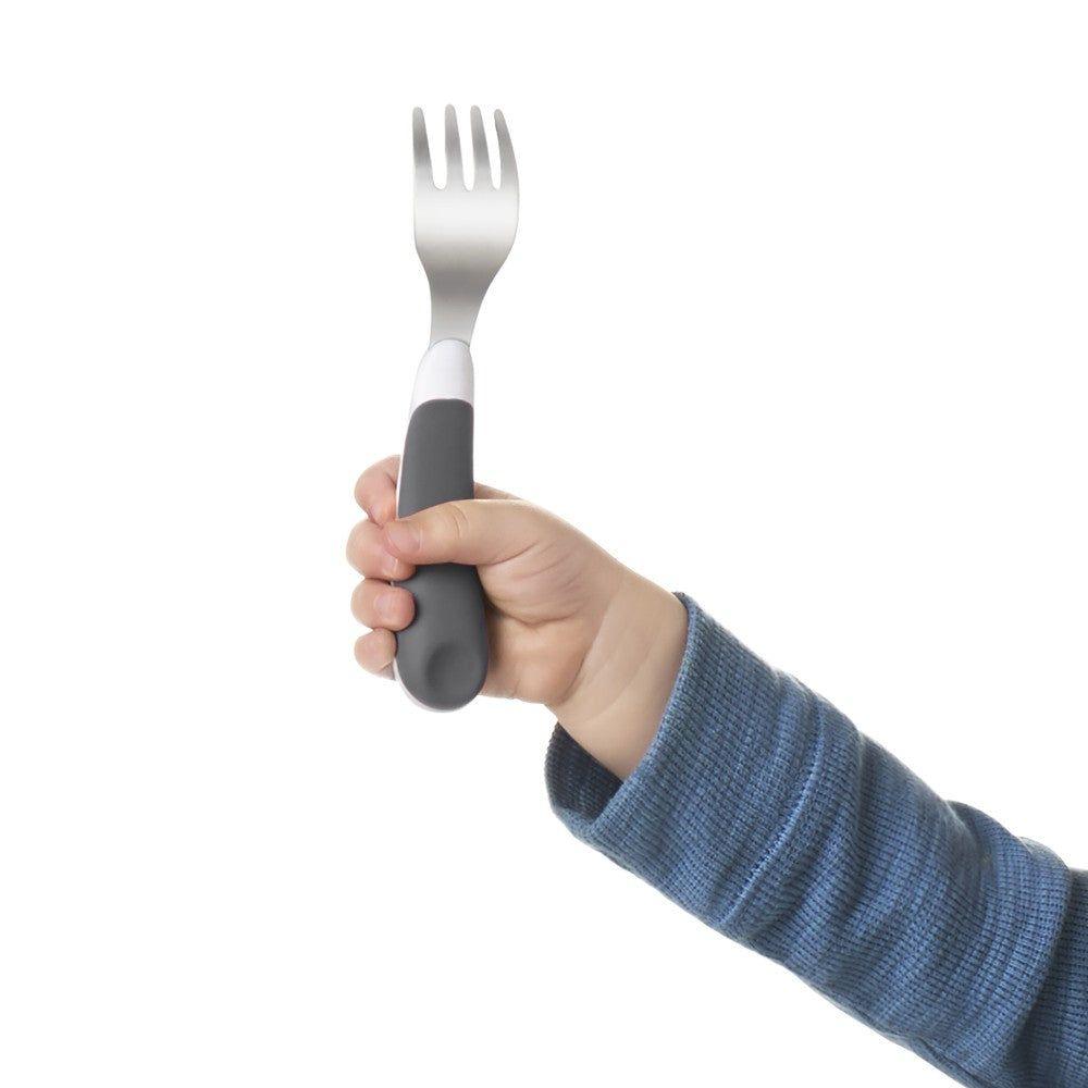 OXO TOT On-The-Go Fork And Spoon Set - Grey