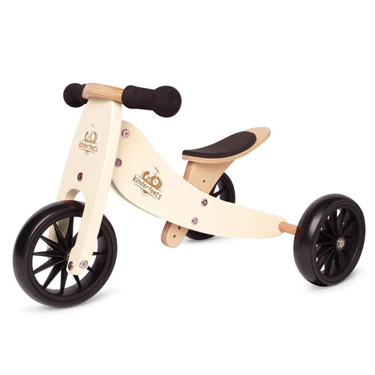 Kinderfeets Tiny Tot 2-in-1 Trike Balance Bike - Cream