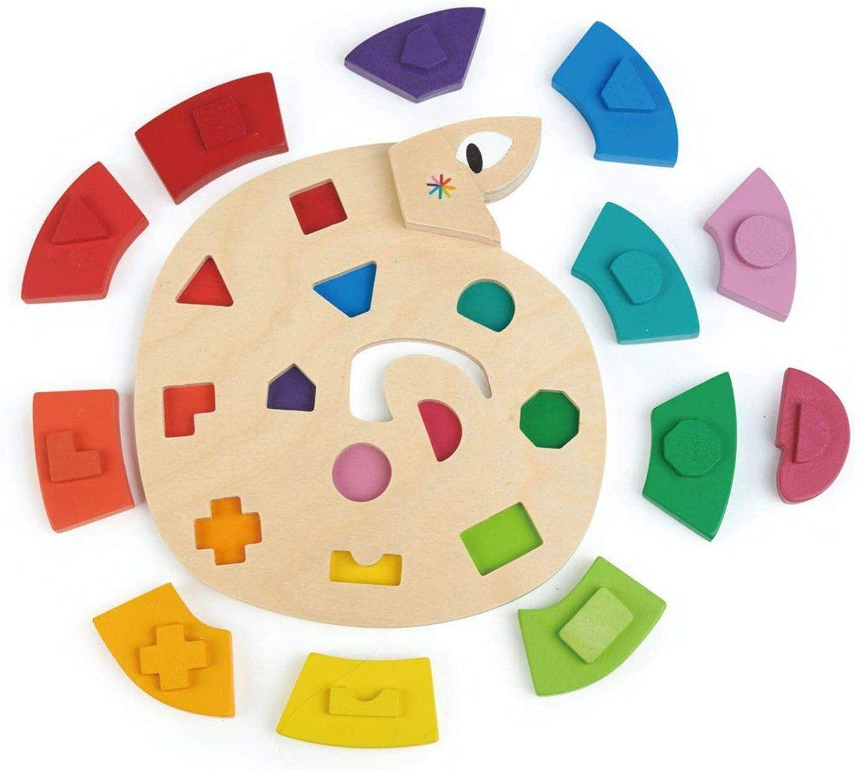 Tender Leaf Toys Colour Me Happy Wooden Worm Puzzle