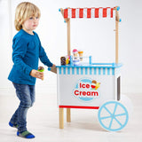 Bigjigs Toys Pretend Wooden Ice Cream Cart