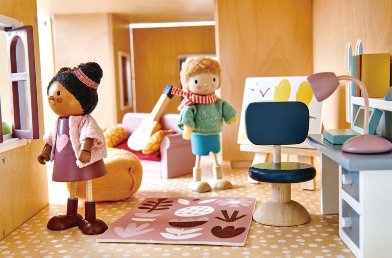 Tender Leaf Toys Doll Ayana with Flexible Limbs & Her Cat