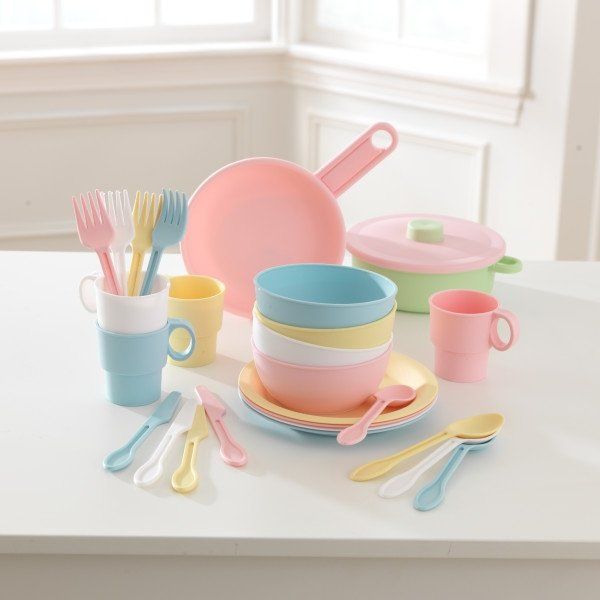 KidKraft 27PC Cookware Set - Pastel