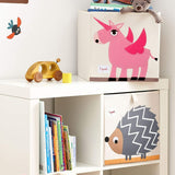 3 Sprouts Fabric Storage Box - Pink Unicorn