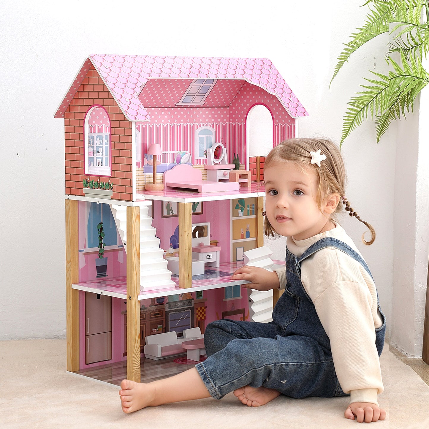 ALL 4 KIDS Eliana 3 Level Dollhouse