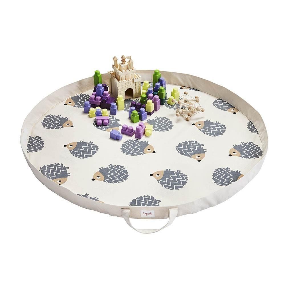 3 Sprouts Play Mat - Grey Hedgehog