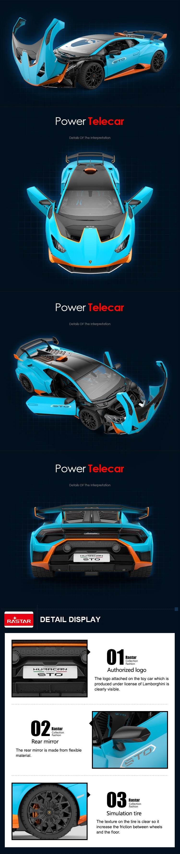 Rastar Licensed 1:14 Lamborghini Huracan STO