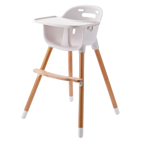 JOY  BABY Amelia Grey 2-in-1 Timber Highchair