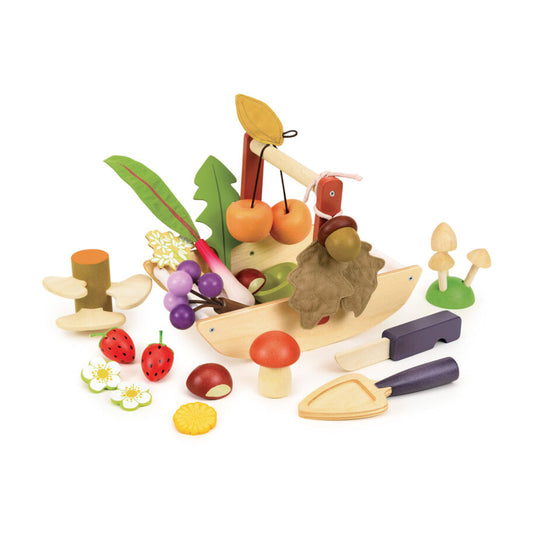 Tender Leaf Toys Pretend Wild Wood Foraging Trug (Basket)