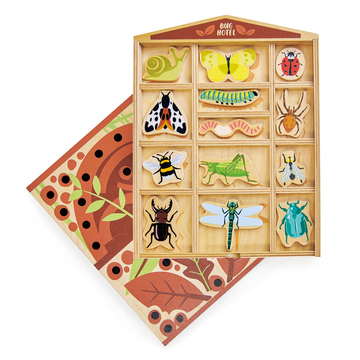 Tender Leaf Toys Pretend Wooden Bug Hotel Play Set