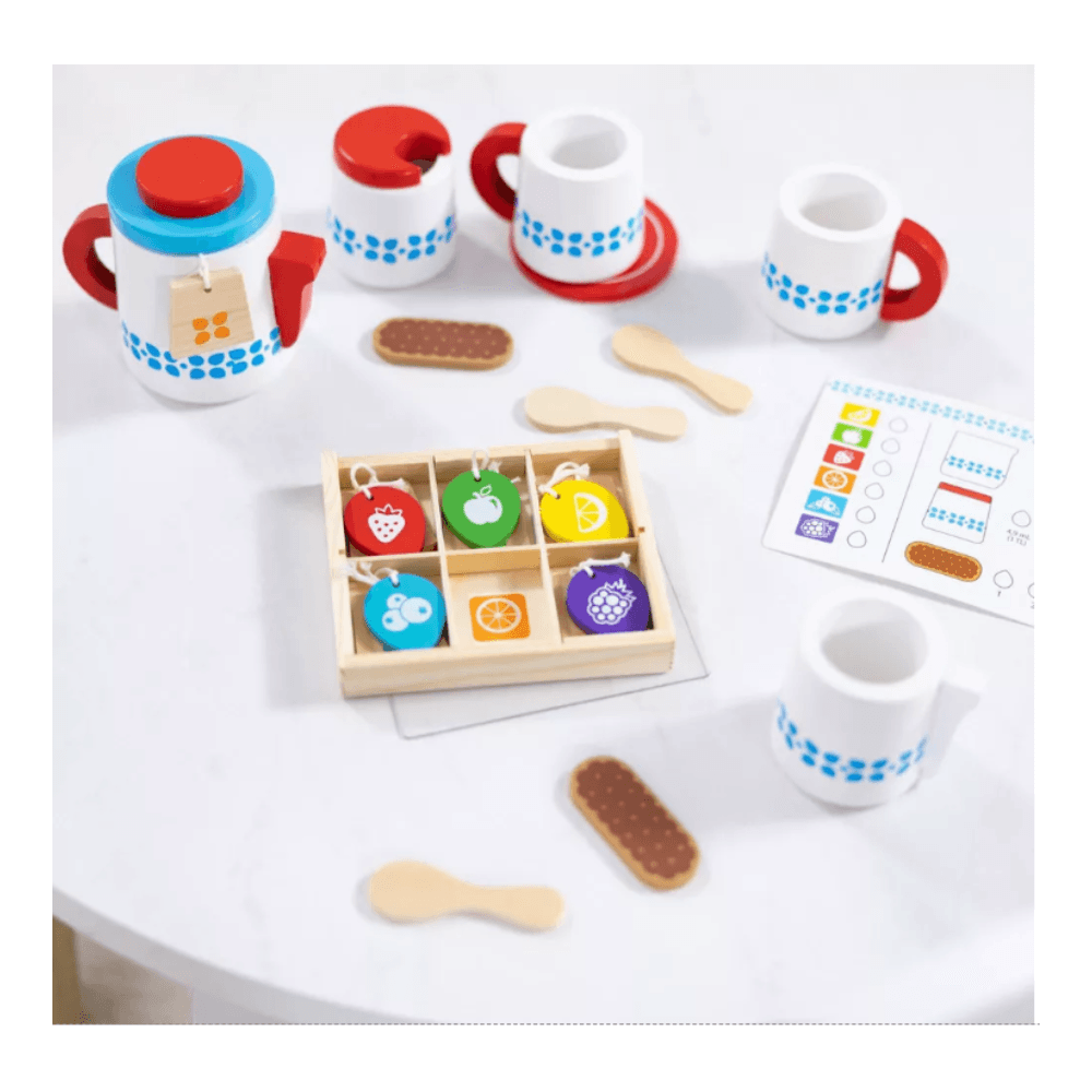 Melissa & Doug Wooden Steep & Serve Tea Set