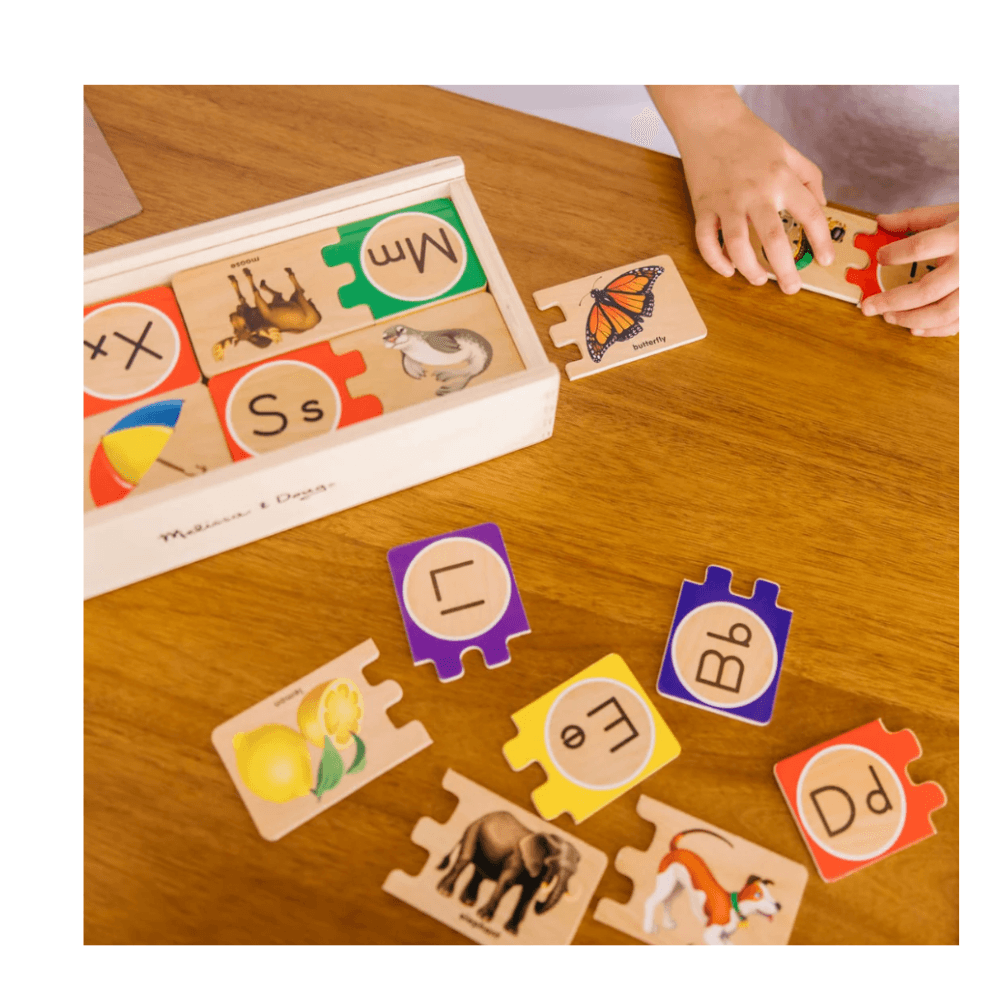 Melissa & Doug Alphabet Wooden Puzzle Cards