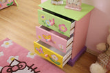 ALL 4 KIDS Olivia the Fairy Girl’s 3 Drawer Bedside Table