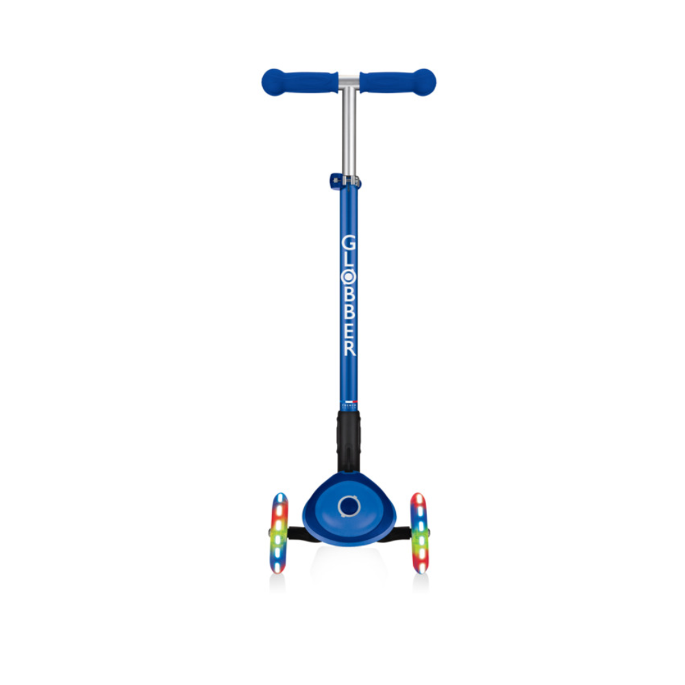 Globber Primo FOLD PLUS LIGHTS Scooter - Emerald Green/ Navy Blue