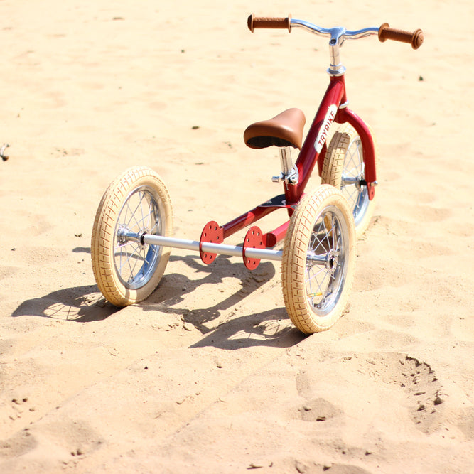 Trybike 2 in 1 Steel Balance Bike and Tricycle - Vintage Red