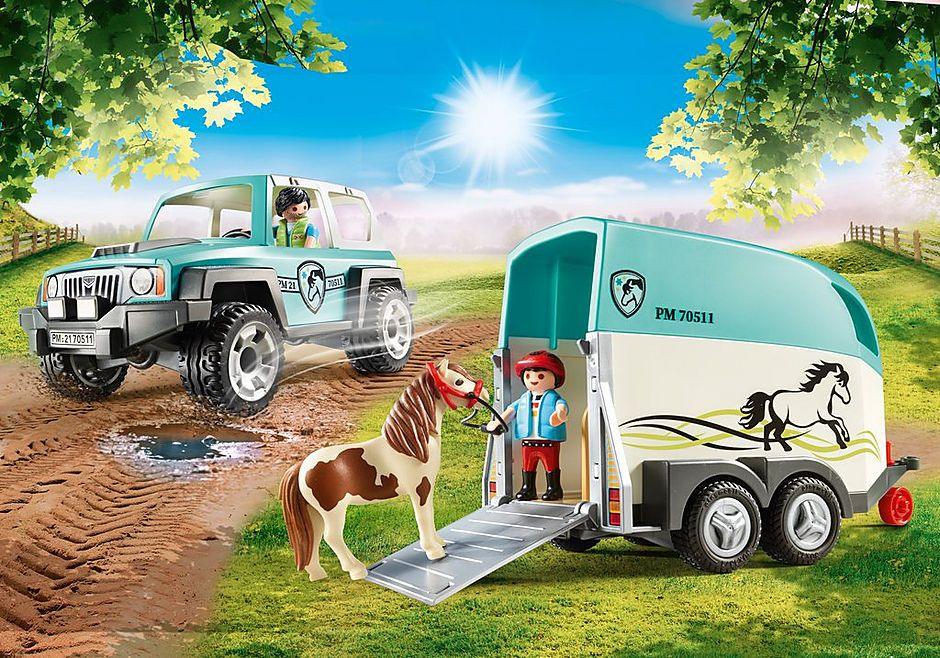 Playmobil - Car with Pony Trailer