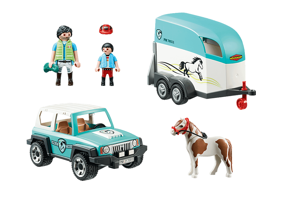 Playmobil - Car with Pony Trailer