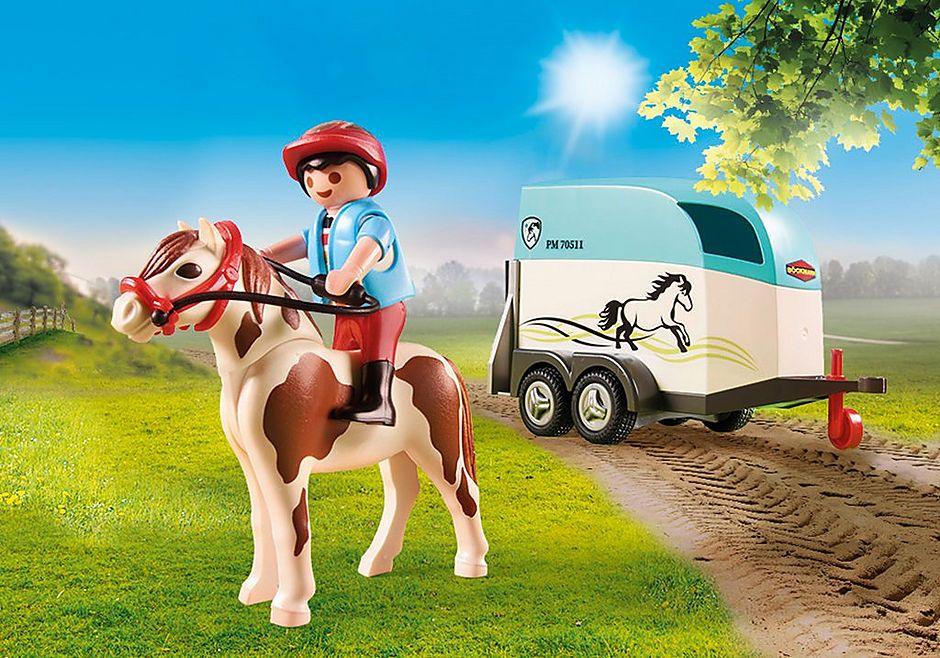 Playmobil - Car with Pony Trailer