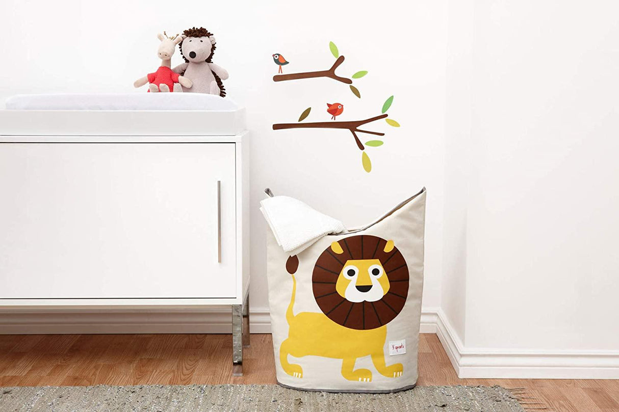 3 Sprouts Laundry Hamper - Yellow Lion