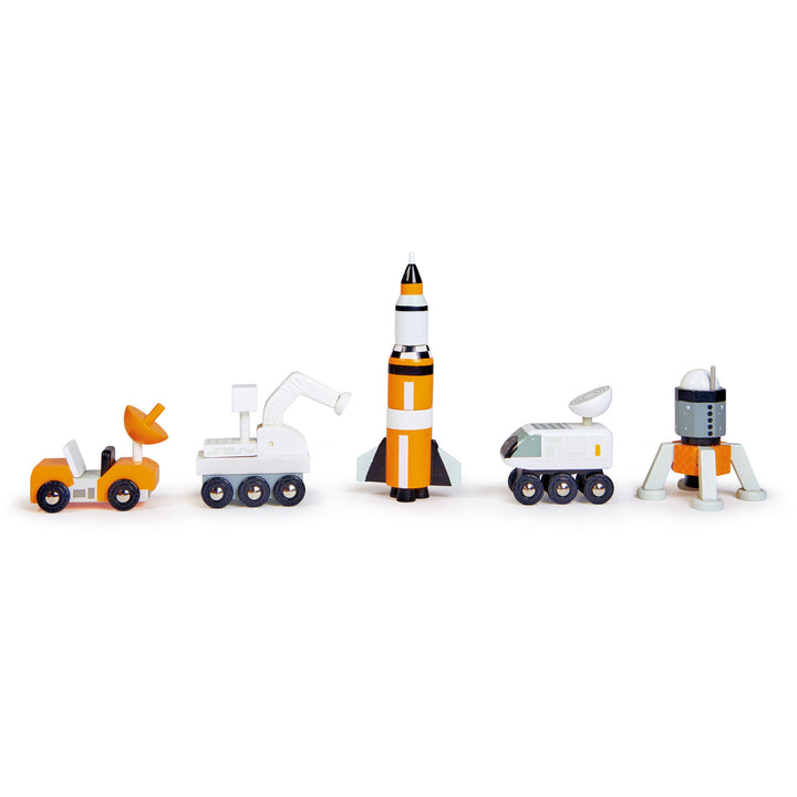 Tender Leaf Toys Pretend Wooden Space Voyager Play Set