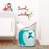 3 Sprouts Laundry Hamper - Blue Polar