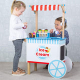 Bigjigs Toys Pretend Wooden Ice Cream Cart