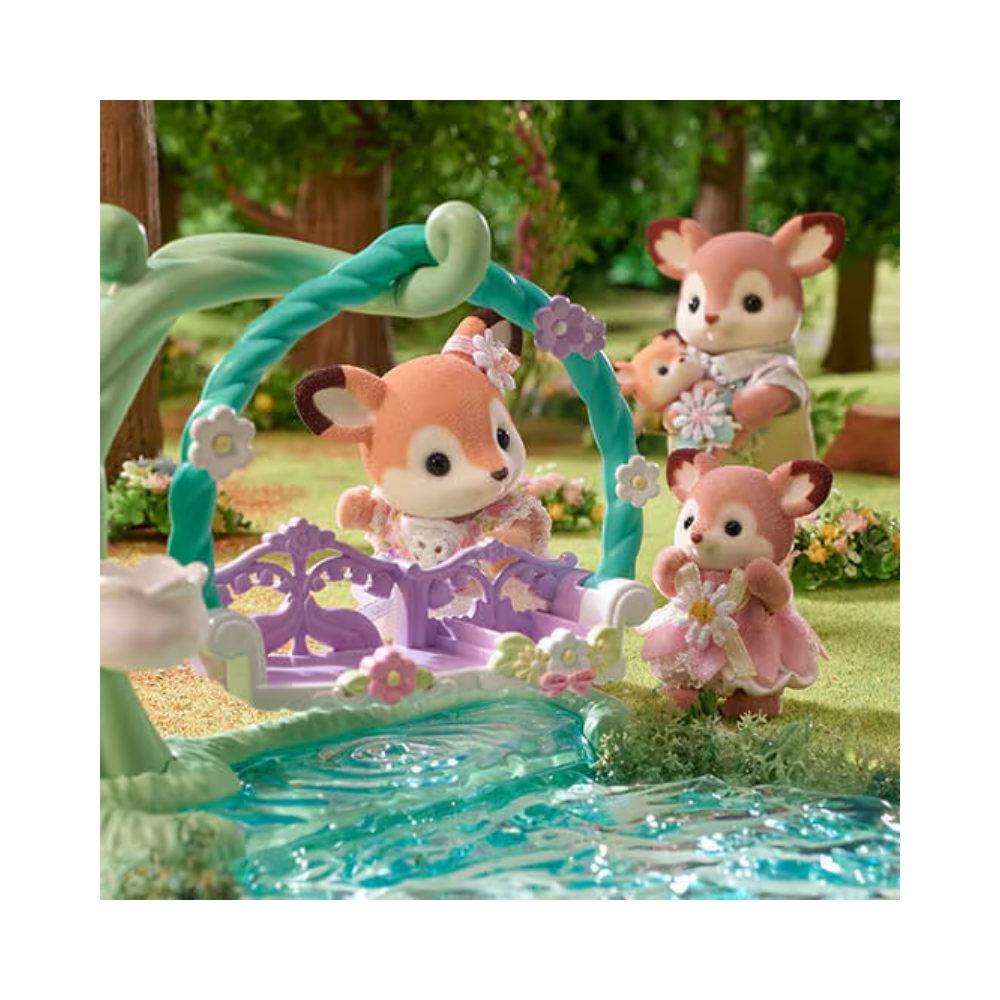Sylvanian Families Deer Babies - Floral Swing Set