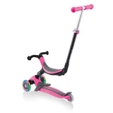 Globber GO UP SPORTY Lights Convertible Scooter - Pink