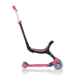 Globber GO UP Fold Plus Convertible Scooter, w Light up Wheels - Pink