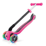 Globber GO UP Fold Plus Convertible Scooter, w Light up Wheels - Pink