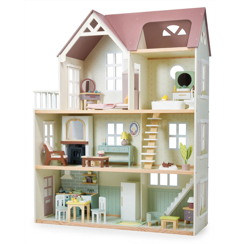 Tender Leaf Toys Mulberry Mansion Dollhouse with Furniture