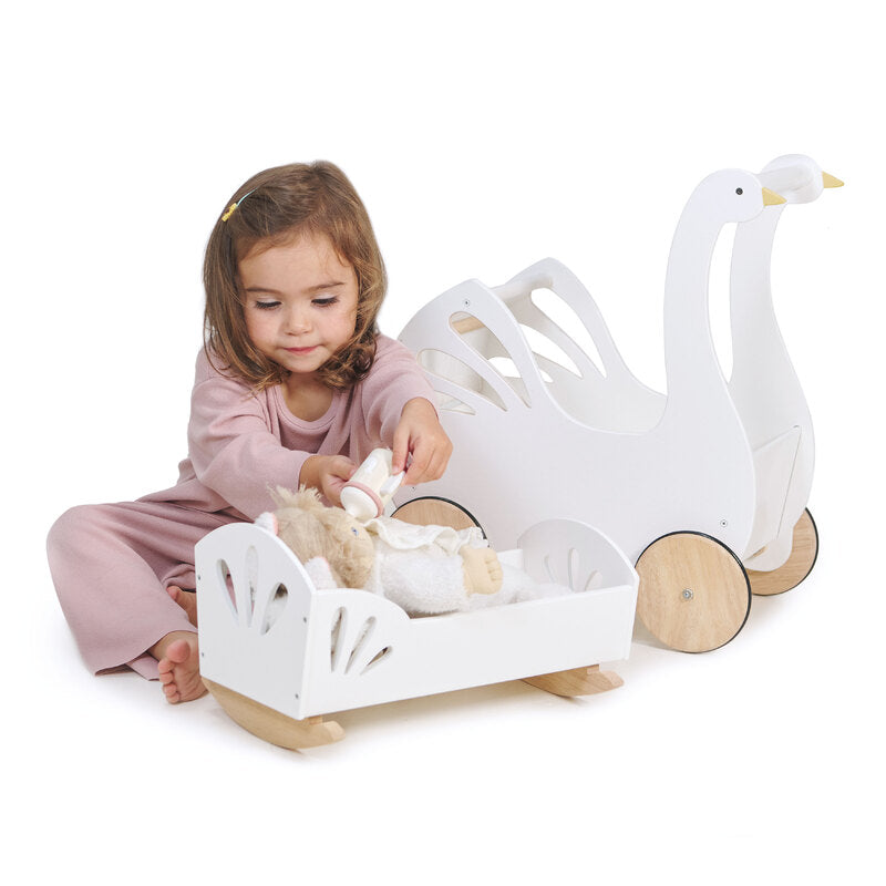Tender Leaf Toys Sweet Swan Dolly Bed