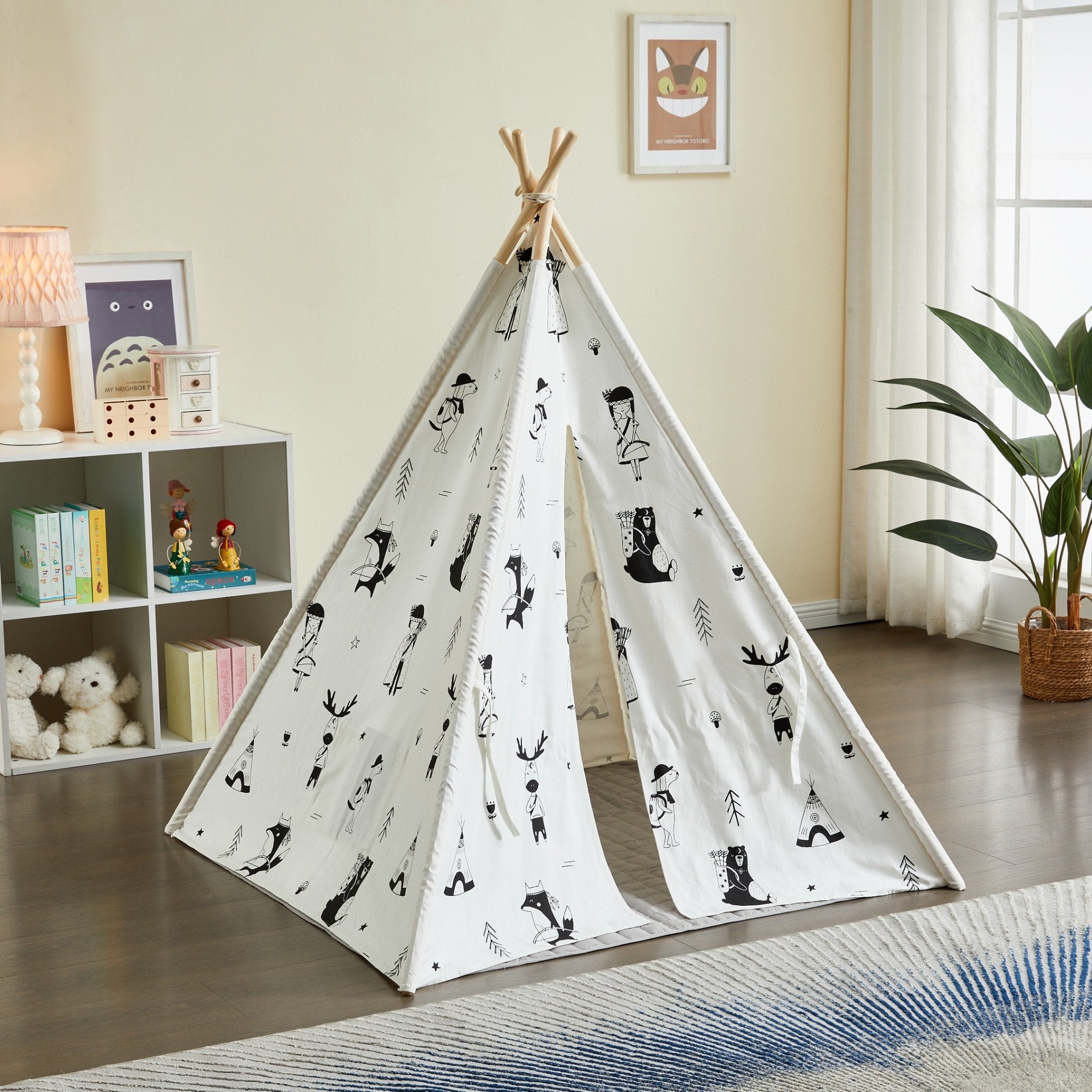 ALL 4 KIDS Ryan Canvas Kids Square Teepee Tent