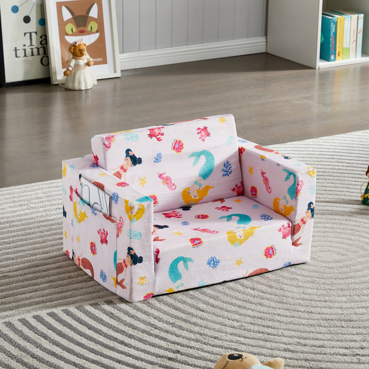 All 4 Kids Mermaid Dreams Flip-Out Couch