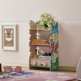 ALL 4 KIDS Olivia the Fairy Girls Hand Painted 3 Tier Flower Bookcase with Drawers