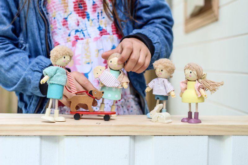 Tender Leaf Toys Doll Mrs Goodwood with Flexible Limbs & a Baby