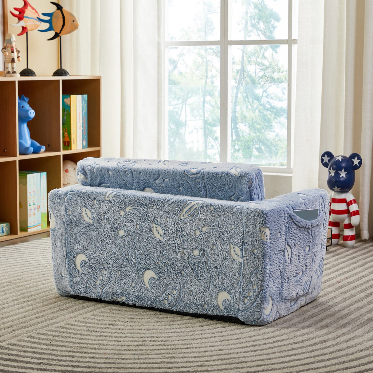 All 4 Kids Space Explorer Glow Flip-Out Double Couch