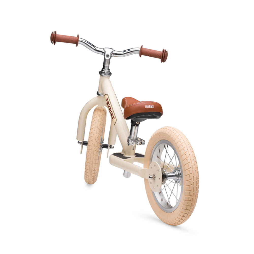 Trybike 2 in 1 Steel Balance Bike and Trike - Vintage Cream