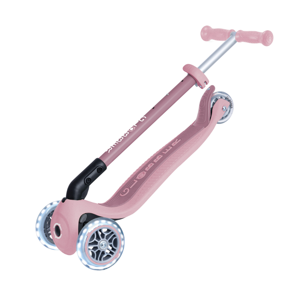 Globber ECOLOGIC PRIMO Foldable Scooter with Lights - Berry