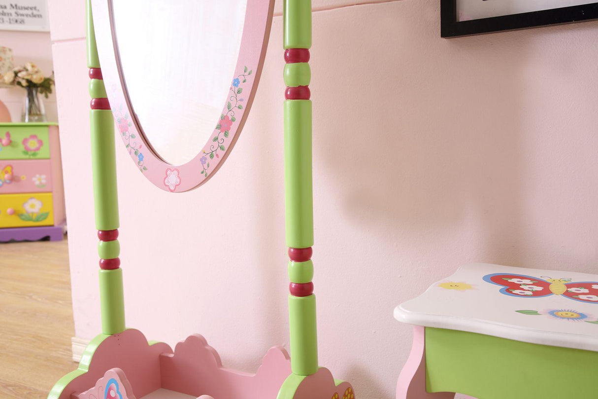 ALL 4 KIDS Olivia the Fairy Girl‘s Wooden Standing Mirror