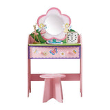 ALL 4 KIDS Olivia the Fairy Girl’s Dressing Table with Stool