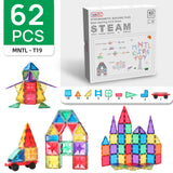 MNTL Classic Basic Teaching Aids Magnetic Tile Set 62 Pcs