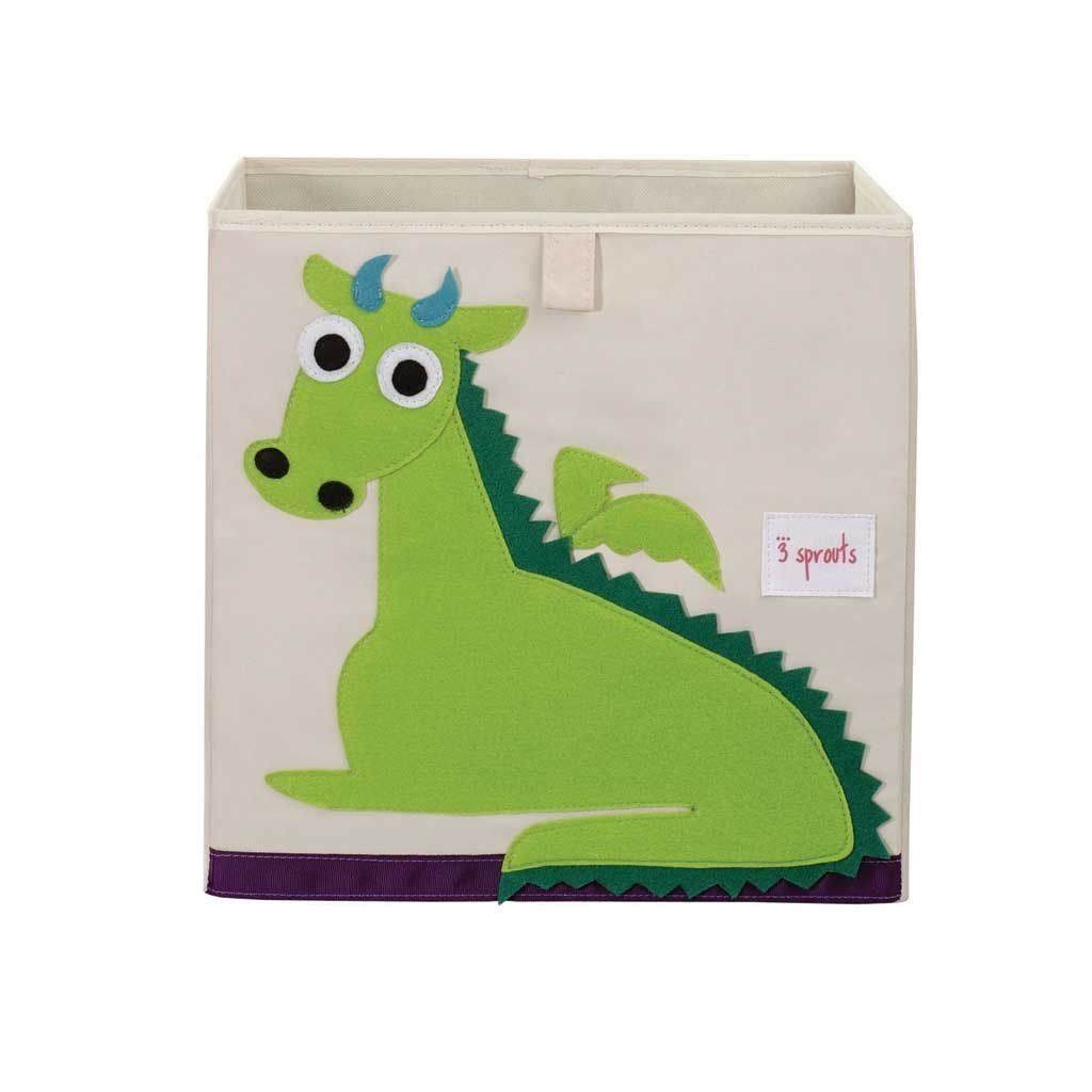 3 Sprouts Fabric Storage Box - Green Dragon