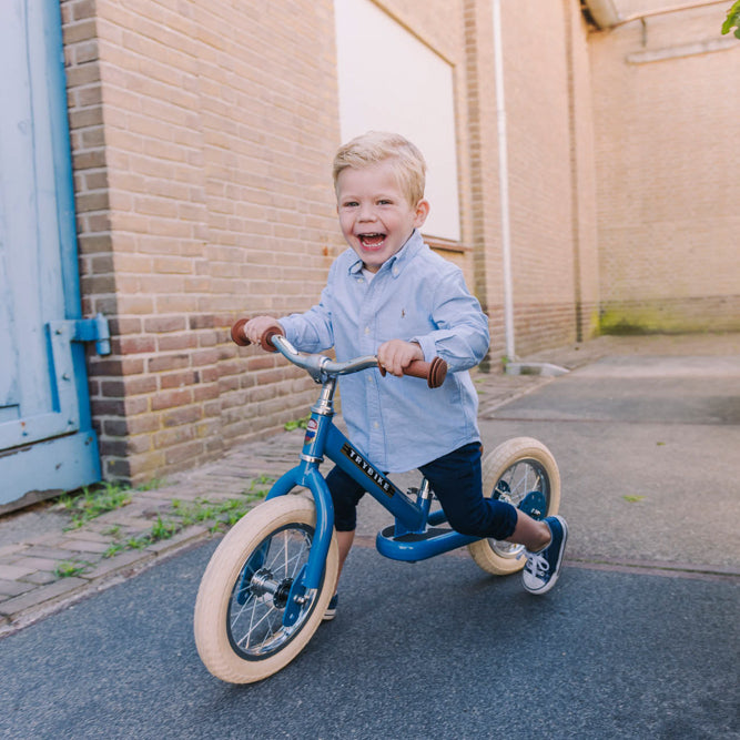 Trybike 2 in 1 Steel Balance Bike and Tricycle - Vintage Blue