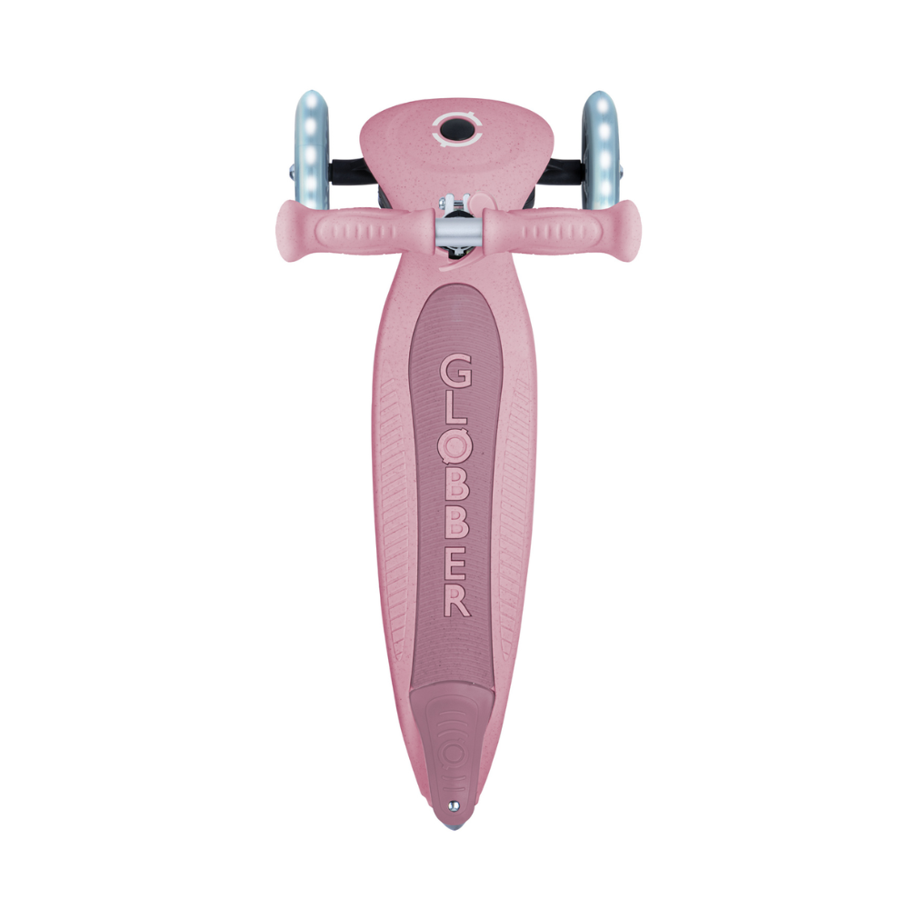Globber ECOLOGIC PRIMO Foldable Scooter with Lights - Berry